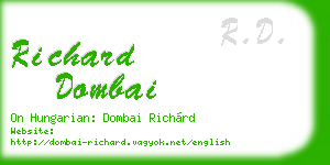 richard dombai business card